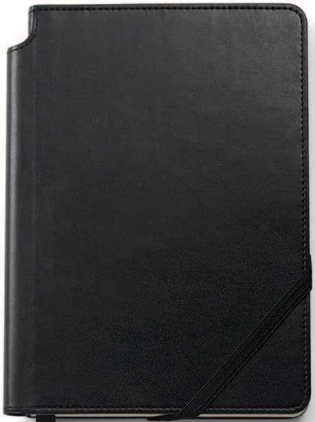 Cross Medium Lined Journal with Pen Slot, Black Cross journal, front view