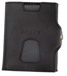Cross Tri-Fold 6CC Card Holder, Black trifold card holder, closed