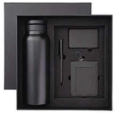 Workora Notebook, Bottle and Office Gift Set, Black office gift set, lower accessory tray