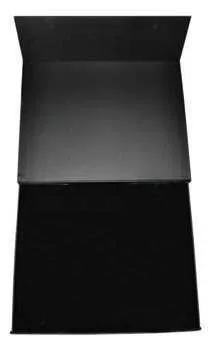 Presento Black Gift Box with Custom Tray Planning, Medium Black gift box, empty