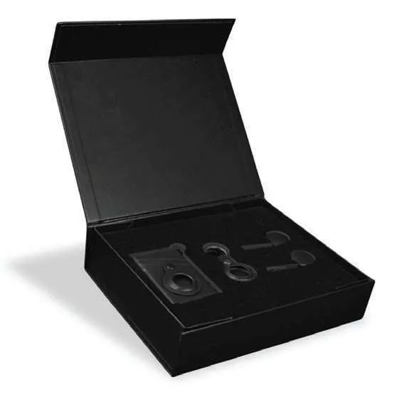 Trackelio Card Holder, Keychain and Two Smart Trackers, Traveler gift set in presentation box