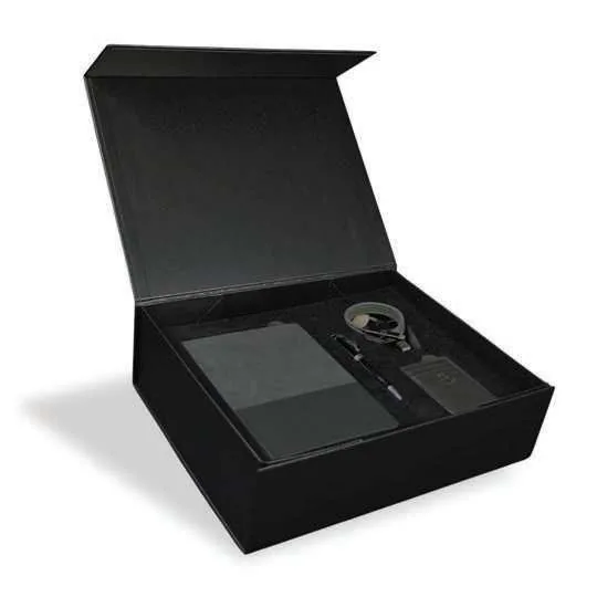 Officeo Notebook, Cross Pen and Tech Gift Set, Office gift set in open presentation box