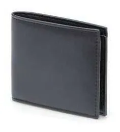 Walvero Compact PU Bi-Fold Wallet, Black compact bifold wallet, closed