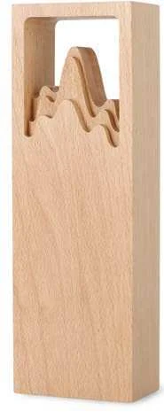 Ridgeso Mountain-Detail Beech Wood Award, Wood award with mountain-shaped cutout