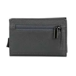 Veltris Cardholder Wallet with Cash and Coin Pockets, Dark Grey wallet, zipped coin pocket