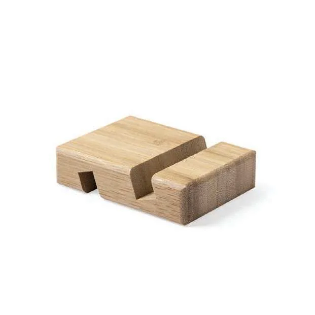 Sinvelo Dual-Slot Bamboo Device Holder, Dual-slot bamboo device holder