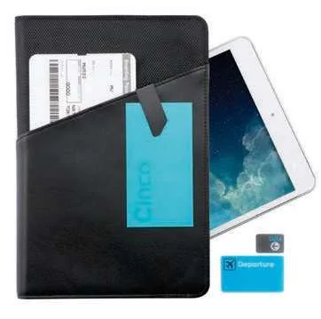 XD Design Komo 7-8 Inch Leather Tablet Portfolio, Leather tablet portfolio with demonstration tablet and travel cards