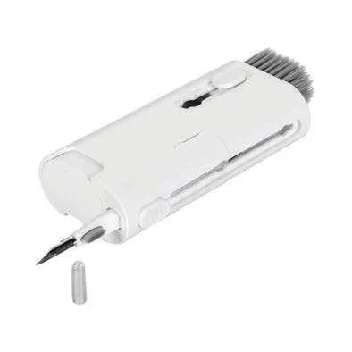 Kivello Seven-in-One Tech Cleaning Kit, White seven-in-one cleaning kit, tools extended